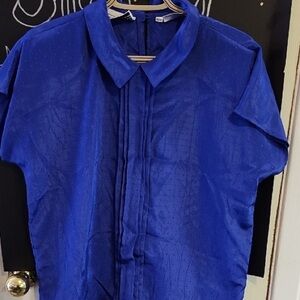 Sweet Baby Jane Blue Short Sleeve Top